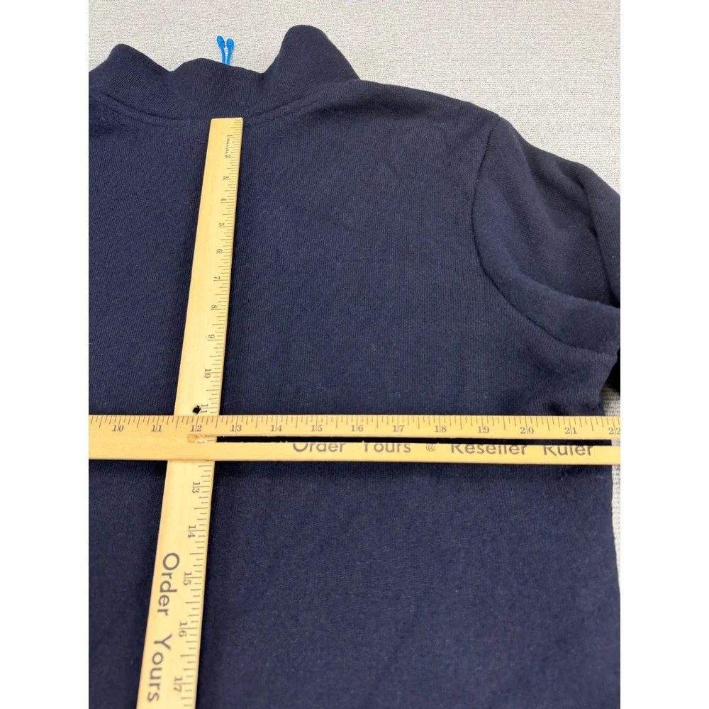 Patagonia M's Woolie Fleece Pullover Worn Wear  Wool Quarter Zip  Navy Mens L